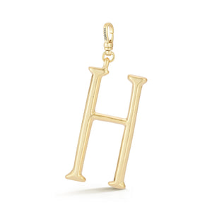 18K Gold-Plated Plaza Large Letter H Charm