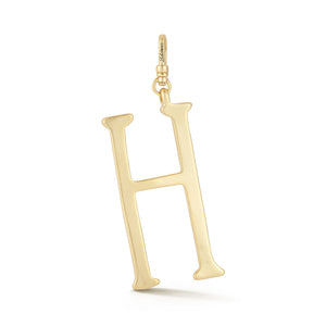 18K Gold-Plated Plaza Large Letter H Charm