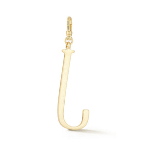 18K Gold-Plated Plaza Large Letter J Charm