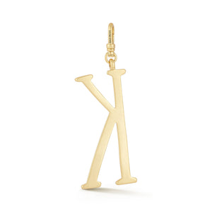 18K Gold-Plated Plaza Large Letter K Charm
