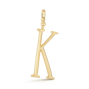 18K Gold-Plated Plaza Large Letter K Charm