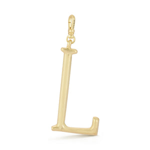 18K Gold-Plated Plaza Large Letter L Charm