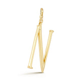 18K Gold-Plated Plaza Large Letter N Charm