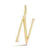 18K Gold-Plated Plaza Large Letter N Charm