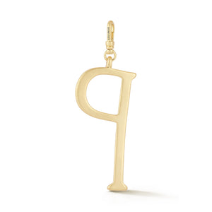 18K Gold-Plated Plaza Large Letter P Charm