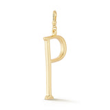 18K Gold-Plated Plaza Large Letter P Charm