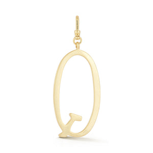 18K Gold-Plated Plaza Large Letter Q Charm
