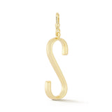 18K Gold-Plated Plaza Large Letter S Charm