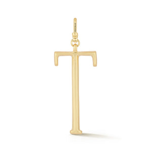 18K Gold-Plated Plaza Large Letter T Charm