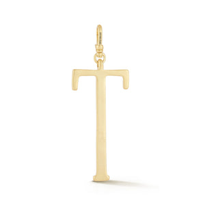 18K Gold-Plated Plaza Large Letter T Charm