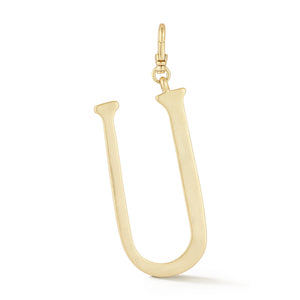18K Gold-Plated Plaza Large Letter U Charm