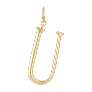 18K Gold-Plated Plaza Large Letter U Charm