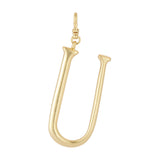 18K Gold-Plated Plaza Large Letter U Charm