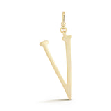 18K Gold-Plated Plaza Large Letter V Charm