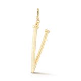 18K Gold-Plated Plaza Large Letter V Charm