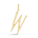 18K Gold-Plated Plaza Large Letter W Charm