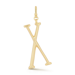 18K Gold-Plated Plaza Large Letter X Charm