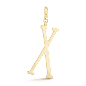 18K Gold-Plated Plaza Large Letter X Charm