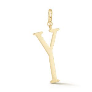 18K Gold-Plated Plaza Large Letter Y Charm