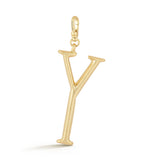 18K Gold-Plated Plaza Large Letter Y Charm