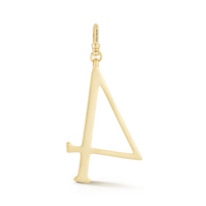 18K Gold-Plated Plaza Large Number 4 Charm