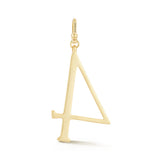 18K Gold-Plated Plaza Large Number 4 Charm