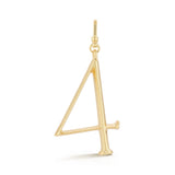 18K Gold-Plated Plaza Large Number 4 Charm