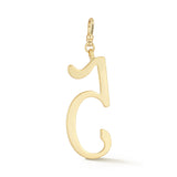 18K Gold-Plated Plaza Large Number 5 Charm