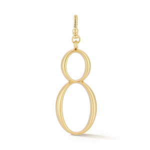 18K Gold-Plated Plaza Large Number 8 Charm