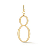18K Gold-Plated Plaza Large Number 8 Charm