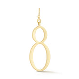 18K Gold-Plated Plaza Large Number 8 Charm