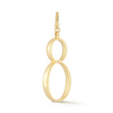 18K Gold-Plated Plaza Large Number 8 Charm