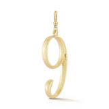 18K Gold-Plated Plaza Large Number 9 Charm