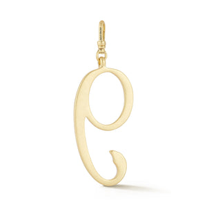 18K Gold-Plated Plaza Large Number 9 Charm
