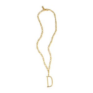 18K Gold-Plated Plaza Oval Round Chain Long Necklace