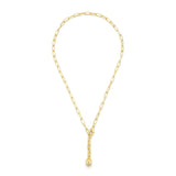 18K Gold-Plated Plaza Rectangle Chain Short Necklace