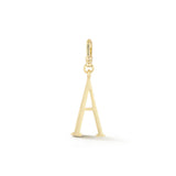18K Gold-Plated Plaza Small Letter A Charm