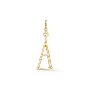18K Gold-Plated Plaza Small Letter A Charm