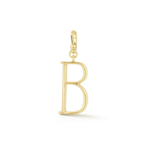 18K Gold-Plated Plaza Small Letter B Charm