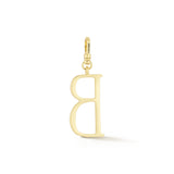 18K Gold-Plated Plaza Small Letter B Charm