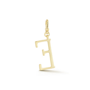 18K Gold-Plated Plaza Small Letter E Charm