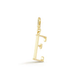 18K Gold-Plated Plaza Small Letter E Charm