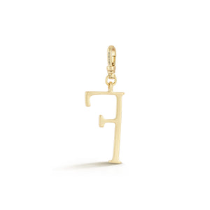 18K Gold-Plated Plaza Small Letter F Charm