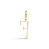 18K Gold-Plated Plaza Small Letter F Charm