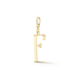 18K Gold-Plated Plaza Small Letter F Charm