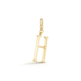 18K Gold-Plated Plaza Small Letter H Charm