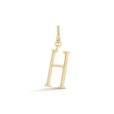 18K Gold-Plated Plaza Small Letter H Charm