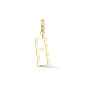 18K Gold-Plated Plaza Small Letter H Charm