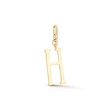 18K Gold-Plated Plaza Small Letter H Charm