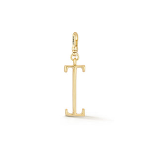 18K Gold-Plated Plaza Small Letter I Charm